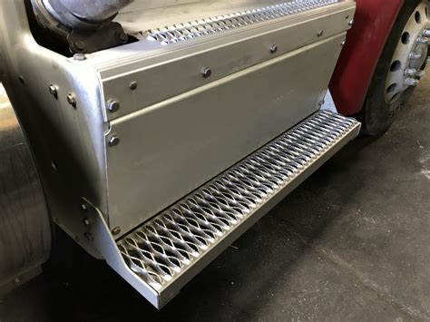 stainless steel peterbilt step boxes|peterbilt 389 passenger side step.